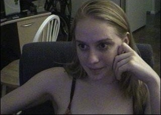 Jennifer Ringley early webcam selfie with vintage internet streaming aesthetic