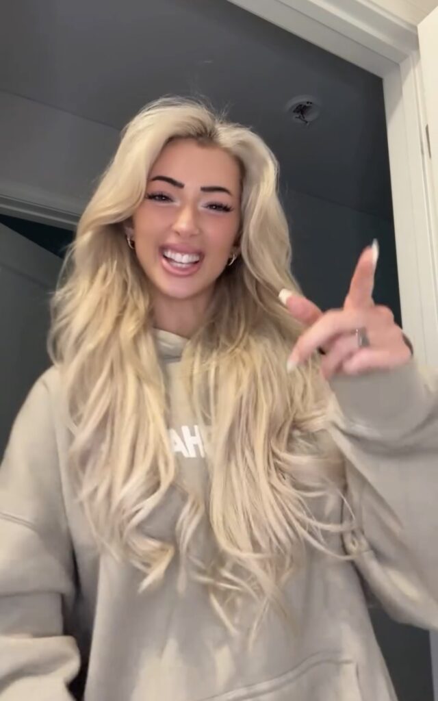 Nala Ray blonde selfie portrait with luxury influencer aesthetic